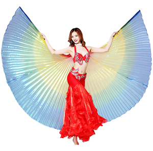 Ailes transparentes unisexe Halloween Festival Dance Performance Cape Drapeau avec bâton pour femmes adultes - Product Image 1