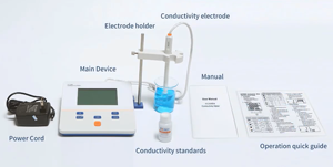 कम कीमत बेंचटॉप चालकता मीटर एलसीडी प्रदर्शन जल गुणवत्ता परीक्षक मैनुअल तापमान मुआवजा ओएम प्रयोगशाला - Product Image 5