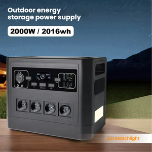 Estaciones de Energía Portátiles de Gran Capacidad de 2000W, Almacenamiento de Energía Móvil para Exteriores, Fuente de Alimentación de 110V/220V, Onda Sinusoidal Pura, Litio Hierro - Product Image 4