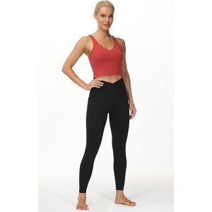 Leggings de yoga et d'entraînement FOXA pour femme, taille croisée en V, effet ventre plat avec poches - Product Image 5