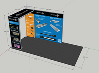 Stand d'exposition 3D personnalisé en alliage d'aluminium 10x10 pieds avec système SEG, support TV et éclairage LED/non LED pour salon professionnel