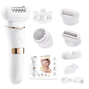 Depiladora eléctrica 5 en 1 para mujer, limpiador facial, lima para pies y masajeador - Product Image 2