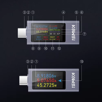 Testeur USB KWS-2302C Type-C, voltmètre, ampèremètre, testeur de tension et de courant, testeur de puissance et de capacité