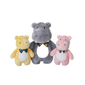 Peluche Personalizzato per Annuncio Nascita, Giocattolo di Peluche per Neonati, Ippopotamo Personalizzato - Product Image 1