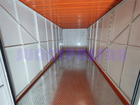 Matériau en acier Préfabriqué Conteneur empilable mobile à assembler Stockage en libre-service Unités de stockage portables Conteneur pliable à dosettes