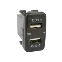 A77QC chargeur de voiture voltmètre affichage de tension Double QC 3.0 Port Double QC3.0 prise de chargeur USB pour Toyota