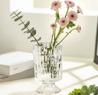 Vases de table en verre de luxe, décoration, bouteilles à fleurs, ensemble de vases transparents, vases en verre et en cristal Art Déco pour mariage