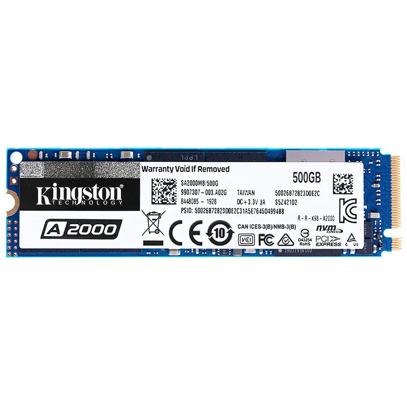 100% New original kingston A2000 SSD NVMe Interface PCIe M.2 2280 Solid State Drive Hard Disk For PC Notebook