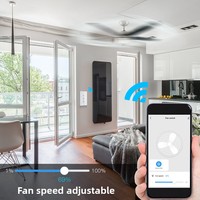 Sakelar WiFi Pintar Tuya Smart Home App Timer Kontrol Suara Bahan Tahan Api PC AC95-240V Penggunaan Dalam Ruangan Sakelar Dinding Plafon