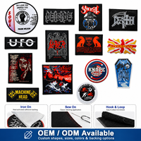 Écussons brodés personnalisés Rock Heavy Metal, badges punk motard thermocollants pour vestes