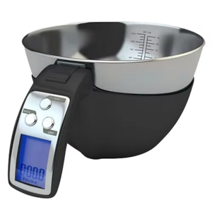 Báscula Digital de Cocina Veidt SF-259, Popular, con Tazón Extraíble, Taza Medidora Electrónica, Color Negro, para el Hogar - Product Image 1