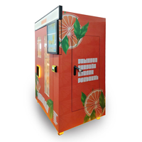 Citrusvruchtensap-automaat met aangepaste kleur en vorm, automatische reinigingsfunctie, touchscreen (21,6 inch), compressor koeling, meerdere functies