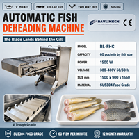 Exportation de Poisson Machine à Étêter le Poisson Acier Inoxydable 304 60 Pièces par Minute pour Courbine Jaune Coupe de Tête