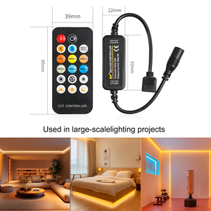 Wireless RF 17Key <span class=keywords><strong>Mini</strong></span> 6A temperatura di colore caldo bianco CCT LED <span class=keywords><strong>Controller</strong></span> per la luce a LED - Product Image 2