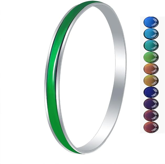 Custom Mood Bangle Thermochromic Bracelet Color Changing - OEM ODM Stainless Steel Jewelry Factory Custom Jewelry Brand Supplier