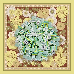 Mahjong américain de collection 36 mm (1-7/16 po) à 4 couches gravées, <span class=keywords><strong>règles</strong></span> NMJL, 160 tuiles, vert mousse nacré, pour divertissement pokeristique - Product Image 1