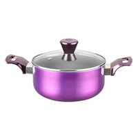 Vareet — Gadgets de cuisine antiadhésifs violet Le cruet, ensemble d'ustensiles de cuisine avec couvercle en verre, 5 pièces