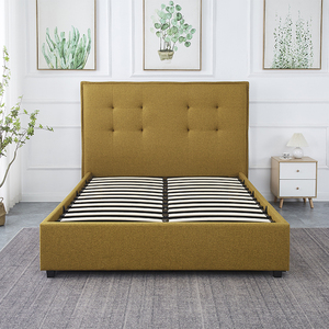 Lit capitonné structuré unique |   Tête de lit moderne et moelleuse avec support en bois - Product Image 3