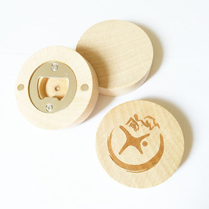 Ouvre-bouteille en bois, ouvre-bouteille créatif, ouvre-bouteille rond, ouvre-bouteille original, ouvre-bouteille en bois massif et en acier inoxydable - Product Image 3