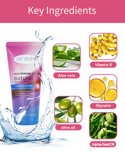 Crème dépilatoire permanente personnalisée en usine à l'aloe vera <span class=keywords><strong>pour</strong></span> femmes et hommes, inhibiteur de repousse des poils - Product Image 4