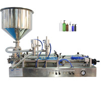Machine de remplissage d'eau liquide à haute viscosité, double tête horizontale de bâton de miel crème de chauffage de réservoir de pâte d'emballage