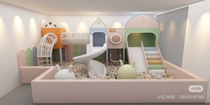 Resistente ed elegante parco giochi al coperto morbido Set di attrezzature per bambini commerciali parco giochi per bambini con scivolo e piscina a sfera - Product Image 4