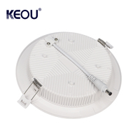 KEOU Éclairage de plafond à panneau rond ultra fin 9W 12W 18W 24W 36W Led