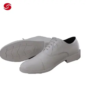 Offizielle Schuhe China XinXing Weißes Leder Taktisches Büro kleid Sergeant PU Schuhe