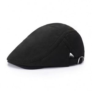 Casquette de golf décontractée en coton personnalisée pour l'hiver avec logo sur mesure, couleur noire et marron, fabriquée en Chine pour hommes - Product Image 1