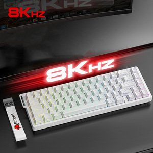 Freewolf F68 PRO Três Modo RGB Eixo Magnético Teclado Mecânico Linha De Contorno Com Fio 8K BT Sem Fio Teclado Eixo Magnético - Product Image 3