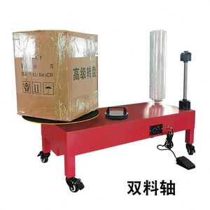 New Design Semi-automatic Electric Plastic Film Wrapping <b>Machine</b> <b>Stretch</b> Film Roll Dispenser for Carton Box Packing - Product Image 2