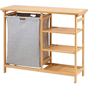 Scaffali di Stoccaggio di Legno di bambù Paniere Della Lavanderia-3 Aperto per Organizzare Detersivo - Product Image 2