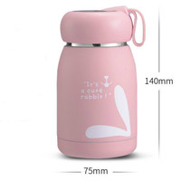 Mini termo de dibujos animados de 300ml, termo inteligente con pantalla Digital de temperatura, botella de agua de acero inoxidable, frasco al vacío, taza de café y leche