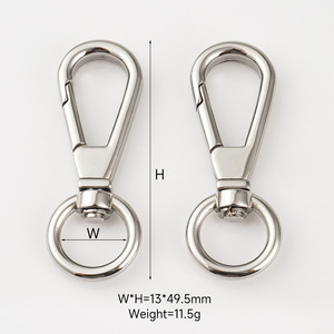 Toptan çok fonksiyonlu paslanmaz çelik 8mm <span class=keywords><strong>Metal</strong></span> yaylı kanca toka 12mm çanta askısı döner çanta için basmalı klips <span class=keywords><strong>Metal</strong></span> baskı kanca - Product Image 4