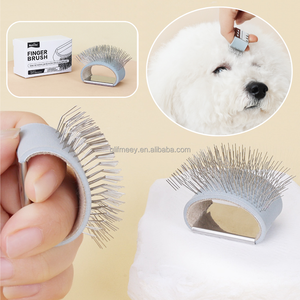 Mini Brosse de toilettage pour animaux de compagnie, peigne démêlant doux à doigt avec picots courbés pour l'élimination des poils - Product Image 1