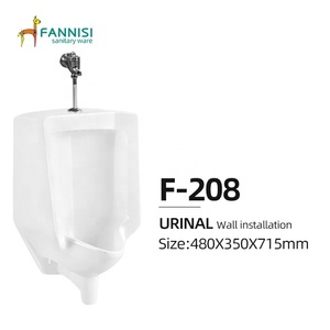 โถปัสสาวะแบบยืนของผู้ชายพร้อมฟลัชวาล์วโถปัสสาวะเซ็นเซอร์ติดผนังสําหรับใช้ในห้องน้ํา - Product Image 3