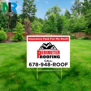 Wholesale PP 4mm UV Printing Custom <b>Plastic</b> Cutting <b>Letter</b> Blank 18x24 Yard Sale Signs Advertising with H-Stakes - Product Image 5