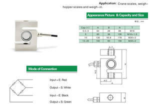 AST04 20ton 2 طن خلية تحميل التواء من نوع S لرافعة هوك موازين <span class=keywords><strong>Loadcell</strong></span> - Product Image 6