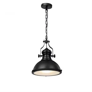 Ijver Verlichting Nordic Modern Hot Sale Led E26 Lamp Basis Ijzer Zwart Enkele Vintage Hanglamp
