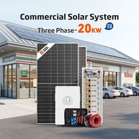 Système solaire hors réseau triphasé 20 kW 40 kWh avec kit de stockage de batterie haute tension pour zones à réseau instable et alimentation de secours