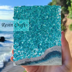 Chips de Vidrio Templado Azul Agua, Resistentes al Fuego, Ecológicos, Impermeables, para Pisos, Hechos a Mano, Modernos, para Baño y Exteriores - Product Image 6