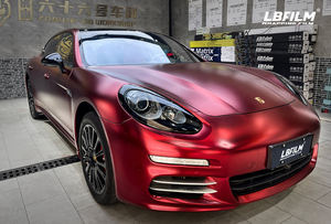 <span class=keywords><strong>TOP</strong></span> QUALITÉ Mat Chrome Rouge Emballage De Voiture <span class=keywords><strong>Vinyle</strong></span> Sans Bulles D'air PET PVC Feuille Auto-Adhésive pour Body Wrap Back PET - Product Image 5