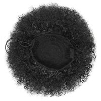 Expédition immédiate : Perruque synthétique afro volumineuse de taille moyenne, style simple, sans dentelle, en lots de cheveux africains.