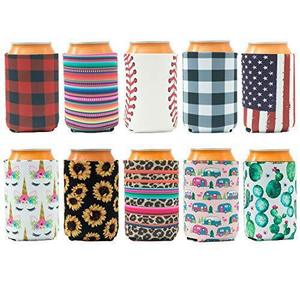 Neoprene Insulated Waterproof <b>Can</b> <b>Cooler</b> Stubby Holders Sublimation Custom Logo Zipper Closure 9.5x12.5cm Portable - Product Image 2