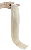 Extensions de cheveux humains à pointe en V pré-collées à la kératine, double épaisseur, couleur personnalisée 613 Blonde, 100% cheveux naturels Remy européens