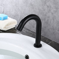 Robinet de lavabo moderne à trou unique avec capteur intelligent, mitigeur chaud/froid en laiton, monocommande, à poser sur le comptoir, pour usage domestique et commercial