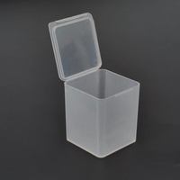 Boîte d'emballage transparente personnalisée avec logo, boîte organisatrice, boîte carrée en plastique, mini boîte de rangement pour bijoux, perles