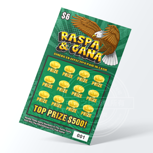 Billetes de lotería Lotto Tarjeta de rascar Diseño libre Billetes de rascar Fabricante ganador de tarjetas de rascar - Product Image 2