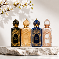 Flacon de parfum de luxe arabe, bouchon couronne de luxe, flacon en verre de 100 ml, emballage élégant, flacon de parfum avec vaporisateur à pompe