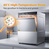 Lave-verres professionnel sous comptoir en acier inoxydable de qualité alimentaire 360 °   Pulvérisateur haute pression pour café, bar, hôtel